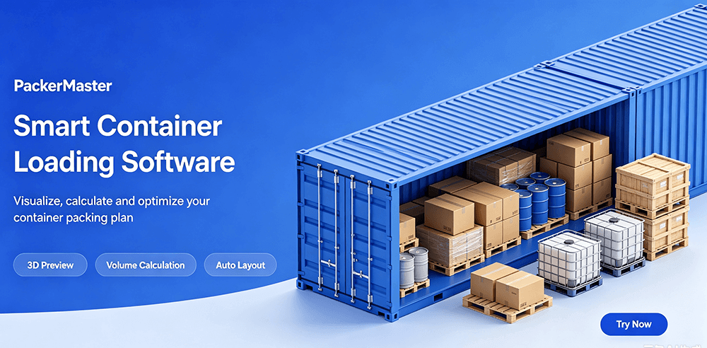 Smart Container Loading Calculator Main Interface - Online Container Loading Calculation
